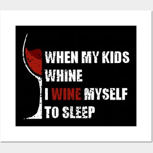 funny wine drinking joke for wine lover, drink and alcohol drinker Posters and Art